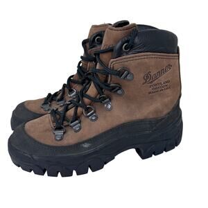 Danner‎ Combat Hiker Hiking Boots Lace Up Round Toe Leather 43513X Brown Size 3